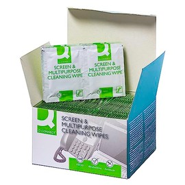 Q Connect Screen and Multi-Purpose Wipes (Pack of 100)