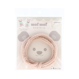 KIYOHARA Mofu Mofu MALL Cord Management Cover, Width: 0.24 inch (6 mm) x 4.27 feet (1.3 m) Roll, Peach Tea, Includes QR Code for Recipes Featuring Bear and Rabbit Designs, MOF-02