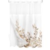 Tititex No Hooks Snap in Liner Tan Eucalyptus Leaves Shower