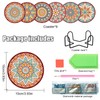 SHEGZHUC 6 Pcs Diamond Painting Coasters Mandala with Holder Diamond
