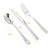 FOCUSLINE 160 Pack Silver Plastic Silverware Set, Plastic Flatware Set-