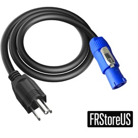 PowerCON to NEMA 5-15P Extension Cord 3-Prong, 20A 3-Pin Male Connector to NEMA 5-15P Plug, 16AWG Heavy Duty Power Cable for Outdoor Stage Lighting, LED Screen, DJ Equipment - 1M/3.2FT