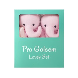 Pro Goleem Elephant Security Blanket Twin Baby Gifts Baby Snuggle Toy Lovey for Infant Girls Soft Lovie Pink, 2 Pack