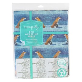Fox Moment - Reversible Holiday Wrapping Paper - Eco Gift Wrap Allport Editions x Wrappily