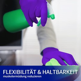 Safe Health Nitrile Disposable Gloves, Size L, Cobalt Blue, Pack of 100, Powder-Free, Latex-Free, Food Laboratory, Janitorial Painting, Mechanical Finishing Laws Enforcement, 3 Mil