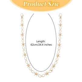 Gold Wallet Chain, Pants Chain for Men Women Matching with wallet, Pocket, Pants, Rock Biker Hipster Keychain, Hip Hop Thorns Chains, Heavy Duty Metal Punk Accessories