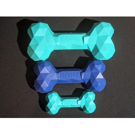 TailWares Natural Rubber Dog Chew Toy, Durable, Blue, Treat Dispensing, Long Lasting (Dark Blue, Small)