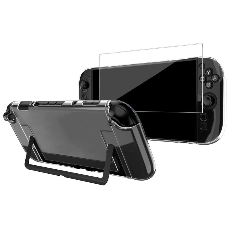 Dockable Clear Case for Switch 2(2025) with 7.9'' Tempered Screen