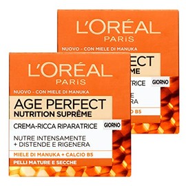 L'Oréal Paris Age Perfect Nutrition Suprême Tagescreme reparierende Gesichtscreme Formel mit Manuka-Honig und Calcium B5, nährende Wirkung, regenerierende Textur, reichhaltige Textur, reife und
