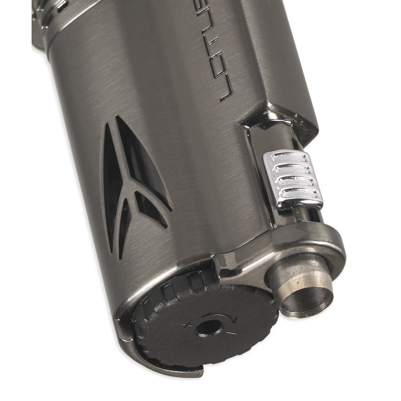 Lotus Defiant Cigar Lighter with Quad Pinpoint Torch Flames, Single