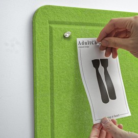 Large Bulletin Board - 48 x 36 Inches, Decorative Felt Pin Board for Wall - 4' x 3' Foldable Photo Display Board with Self-Adhesive Tape, Includes 20 Push Pins - Foliage Green