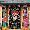 3 fundas para puerta de Día de los Muertos Dia
