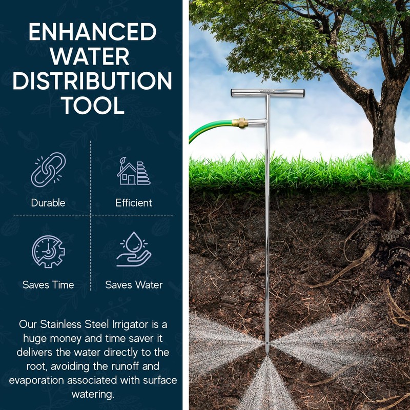 Varomorus Stainless Steel Deep Root Feeder for Tree Watering Spike