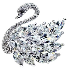 Blispring Exquisite Swan Brooch Pin - Weiß - Metal - Elegant Animal - Female - 1 Count