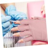 Healvian 3sets Manicure Nail Gloves Fingerless Hand Gloves for Gel