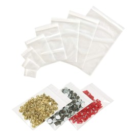 LEO's 300 x Ziplock Bags 120 x 170 mm 50 µm – Zip Lock Bags Transparent Polyethylene – Zip Bags Foil Bags Resealable – Zip Plastic Bags Small in Premium Quality