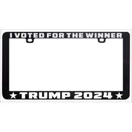 NOSTALGIC TAGS I VOTED FOR WINNER TRUMP 2024 ULTRA MAGA CAN PERSONALIZE LICENSE PLATE FRAME - A
