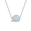 CUOKA MIRACLE Hedgehog Necklace Sterling Sliver Opal Hedgehog Necklace Hypoallergenic