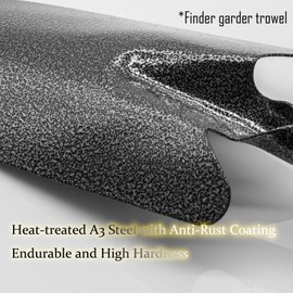 Finder Steel Hand Rake Soil Tiller with Ergonomic Handle, Small Leaf Rake Great for Gardening, Cultivating, Garden Sweep Yard Flower Beds