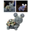 Fenteer Turtle Frog Garden Statue Miniature Frog Statues Solar Lights