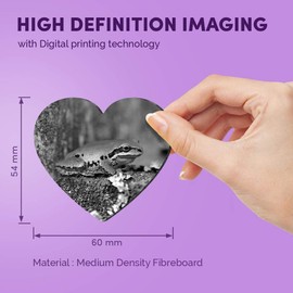 1 x Heart MDF Magnets - Cute Frogs Nature 41570