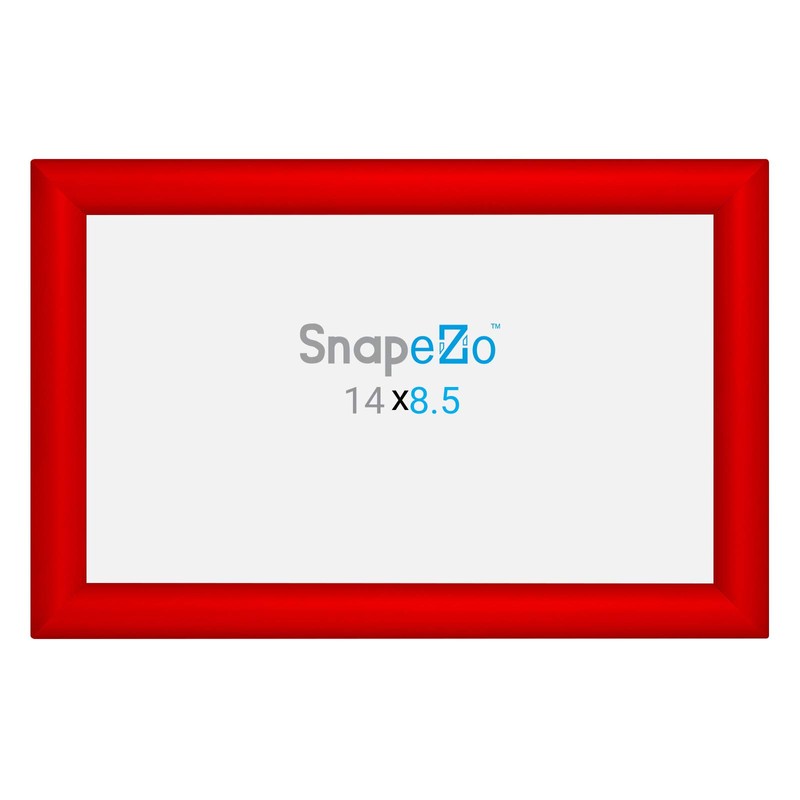SnapeZo Red Poster Frame 8.5x14 Inches, 1.2 Inch Aluminum Profile,