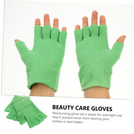 BIUDECO Women Men Warm Fingerless Gloves Moisturizing Gel Gloves Hand Spa Gloves Moisturizing Therapy Gloves 2 Pairs