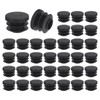 sourcing map 36 Pcs Round Plastic Plug, Black Tubing End