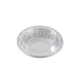 Daikoku Kogyo Aluminum Disposable Cake Pan, Round, Diameter Approx. 12.5 cm, No. 3207-P, 10-Piece Set, with Transparent Lid, Silver