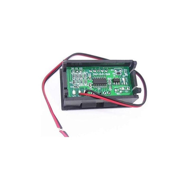 Wave 2 Pcs Voltmeter DC Voltage Panel 0.56″ LED Display