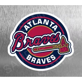 Magnet Die Cut Atlanta Braves Baseball