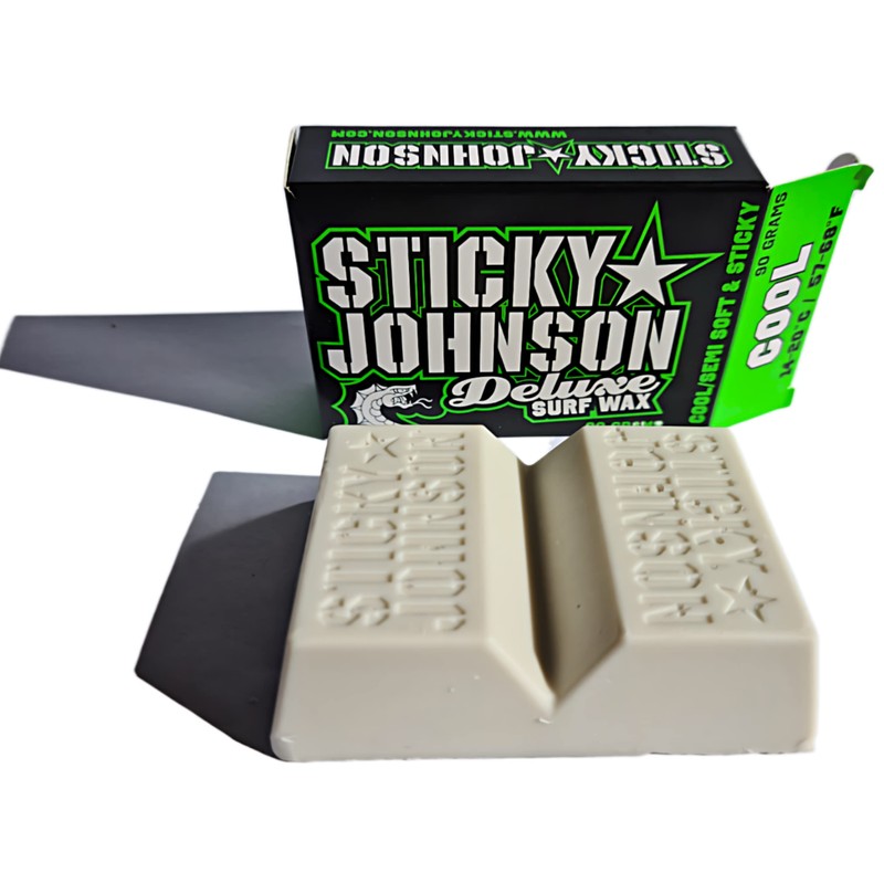 Sticky Johnson Deluxe Surfboard Wax 90 grams - Cool Water/Semi