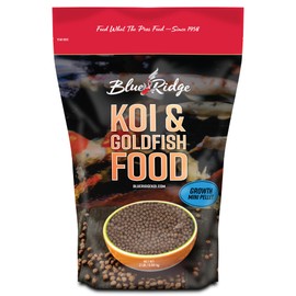 Blue Ridge Koi Fish Food 2lb - Koi Food Mini Growth Formula, Goldfish Food, Premium Fish Food for Ponds, Ponds Fish Food, Floating Pond Pellets