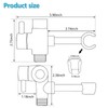 PDPBath Solid Brass Shower Arm 3 Way Shower Diverter Valve