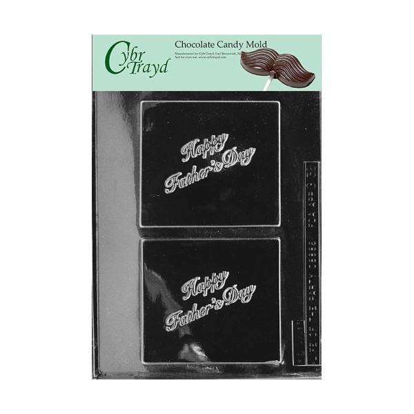 Cybrtrayd Life of the Party Happy Father's Day Dad Greeting Card Chocolate Candy Mold in Sealed Protective Poly Bag Imprinted with Copyrighted Cybrtrayd Molding Instructions