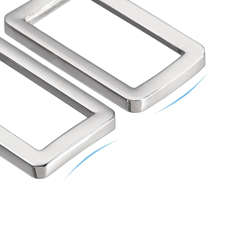sourcing map Metal Rectangle Ring Buckles 25.7x12.5mm for Bags Belts