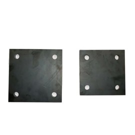 PSB STAHL AUF MASS Steel Plate Anchor Plate with Hole 100 x 100 x 4 mm (10 mm Bore)