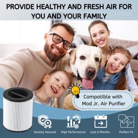 Nispira MJR01 Mod Jr. Replacement Filter for Mod Jr. Air Purifier True HEPA with Activated Carbon, 1 Pack