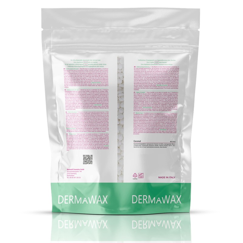 Dermawax 400g Coconut Wax Beads - Hypoallergenic Multidirectional Hot Wax
