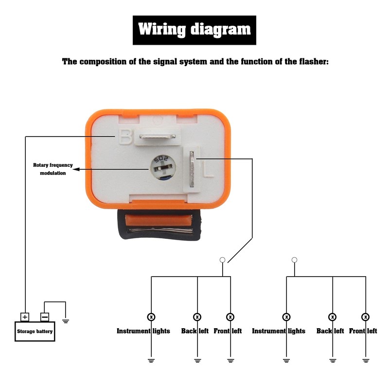 EMSea 2-Pin Speed Adjustable LED Flasher Relay Motorcycle Turn Signal