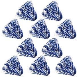 Anderson's Blue and White Poms and Team Spirit Megaphones, Set of 10, Plastic Megaphones, Sports, Fan Gear, Homecoming, Cheerleaders