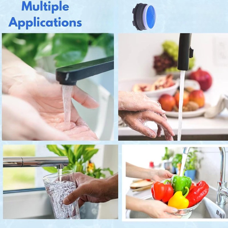 6 PCS 18.5mm Faucet Aerators with 2 Removal Tools –