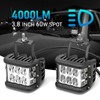 Wsays 2pcs 60W LED Light Pods & Ditch Hood Hinge