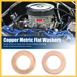 REPAIROCK M13 x 23mm x 1mm Copper Crush Washers Flat Car Sealing Gaskets Plate Rings 10pcs Auto Replacement Parts