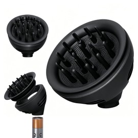 CurlDiffuserAttachmentCompatiblewithDysonAirwrapHS01HS05HS08,Professional Curly Hair Diffuser Styling Tool Accessory, Hair Diffuser to Dry Hair Quickly and Enhance Curl (Black)