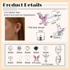 ZELORES 12 Pairs Flat Back Earrings for Women Conch Helix