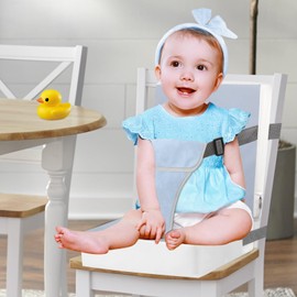 Toddler Booster Seat for Dining Chair, 3 Point Buckle Stronger Security 2Pcs PU Waterproof Easy Cleaning Kids Booster Seat Dining, Adjustable Seat Belts & Non-Slip Bottom