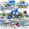 Airplane Toy Set with Helicopter, Trucks & Airport Playmat –