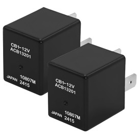 (Pack of 2) CB1-12V ACB13201 Relay– 40A 12VDC 5-Pin Mini-ISO Plug-in Relay for ABS, EPS, Air Compressor & Automotive Systems