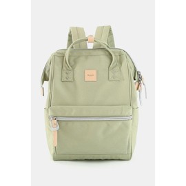 Himawari Water Resistant Canvas Backpack Bag with Side Pockets - Large Size - Color: Pistachio, Size: One Size